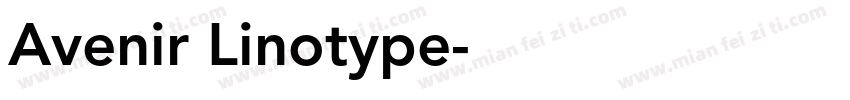 Avenir Linotype字体转换